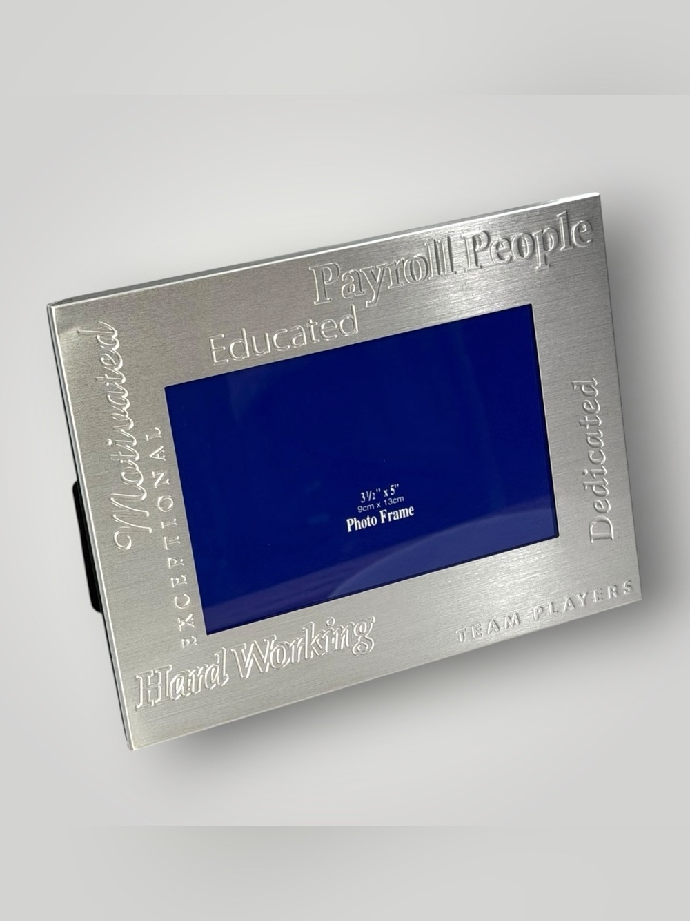 Silver Metal Photo Frame Payroll Team Players